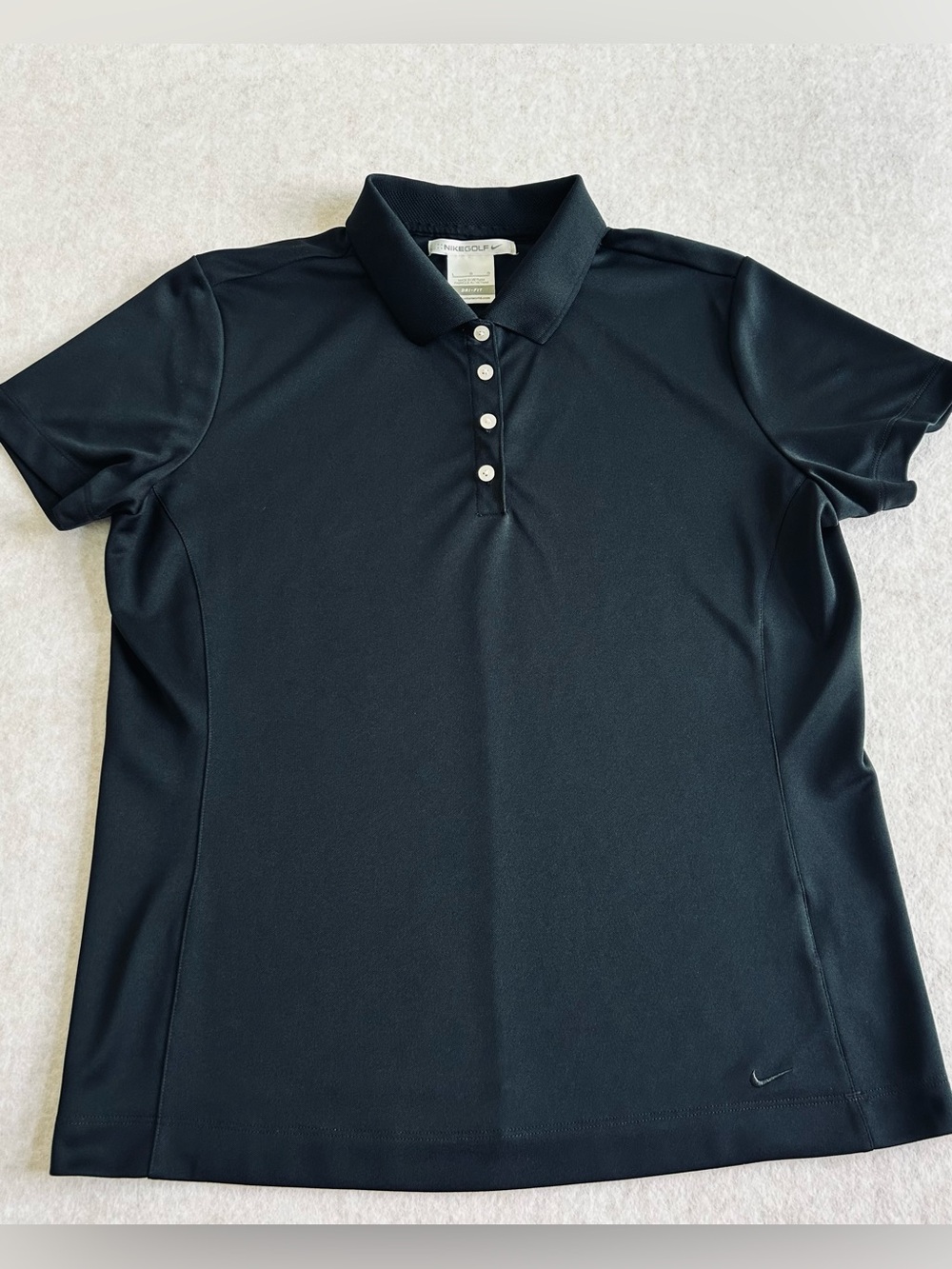 Nike Women's Black Short-Sleeve Dri-Fit Polo Shirt